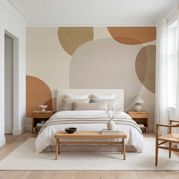 Group of brown and white circles