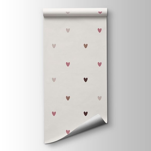 White background with many small hearts