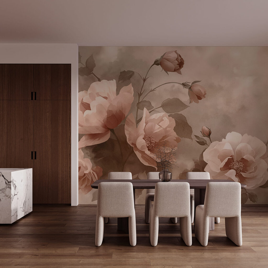 Delicate blooms in soft pastel hues