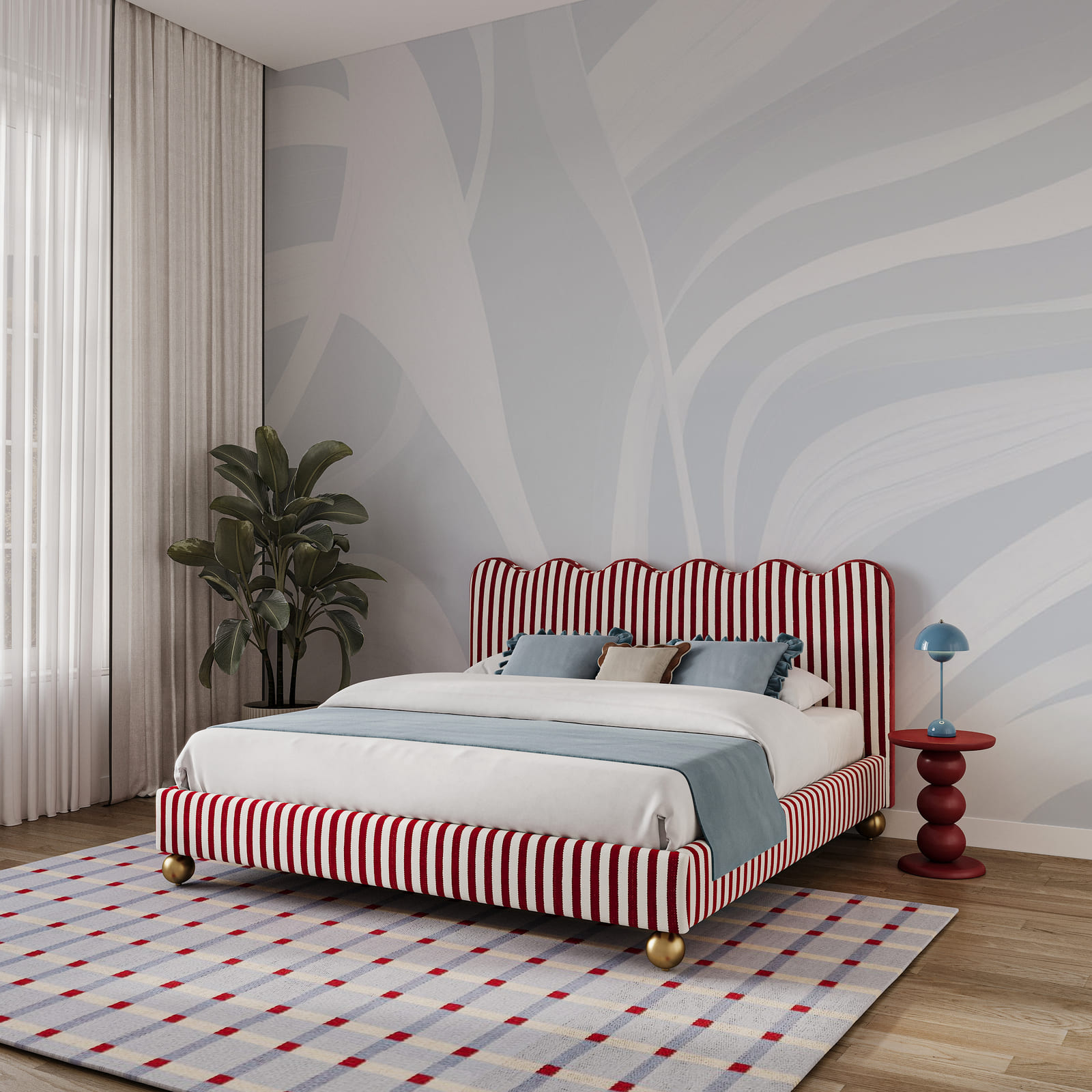 White and gray background