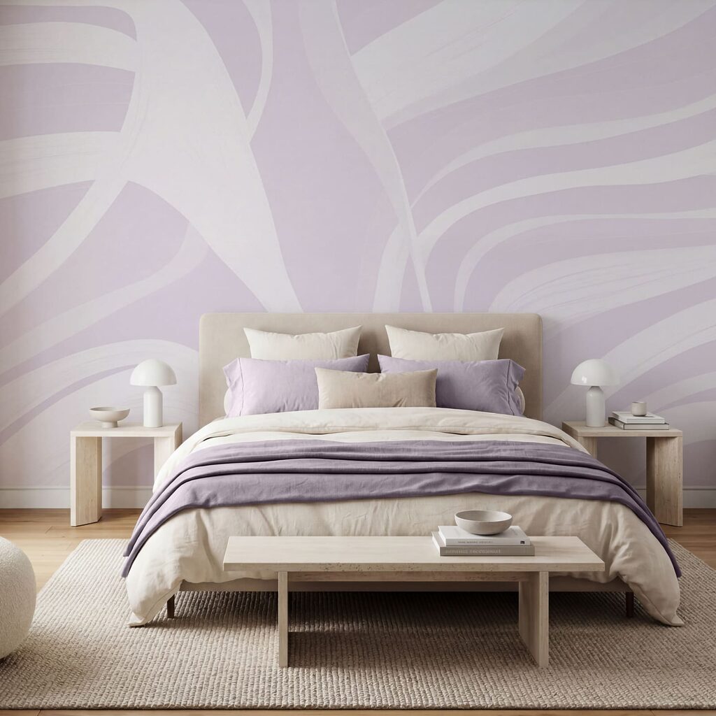 White and purple background