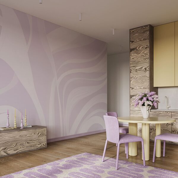 White and purple background