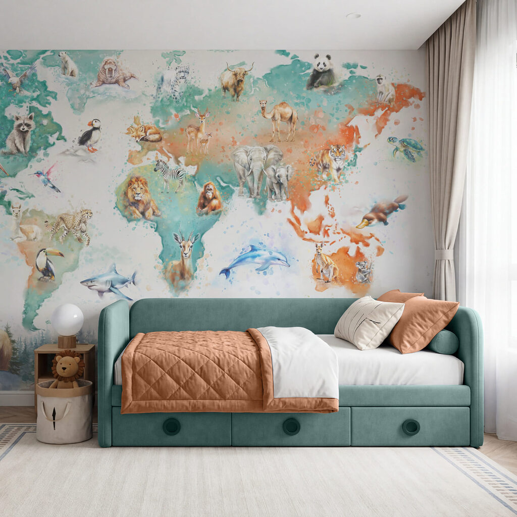Map of animals and birds Map of animals and birds