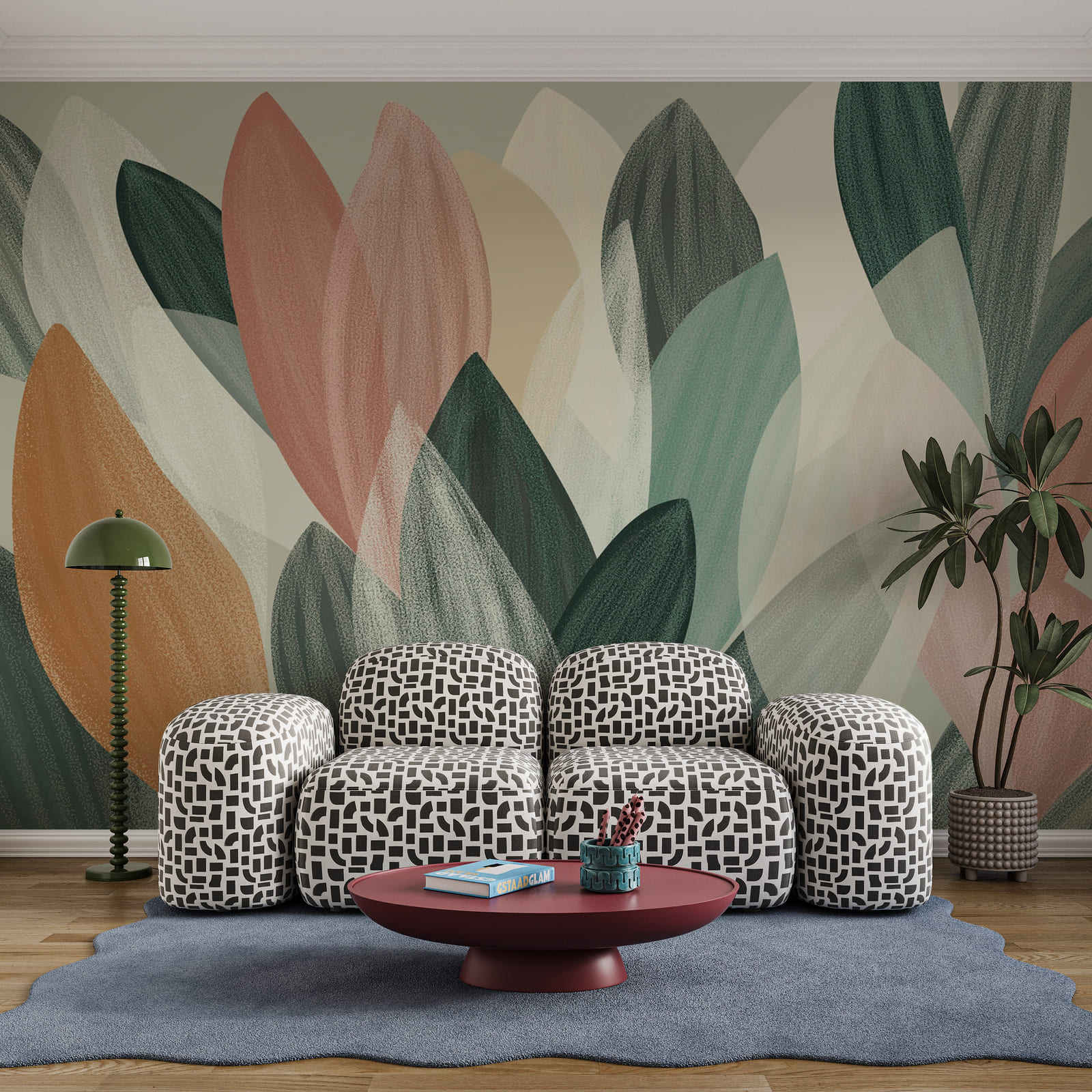 - Vibrant foliage in harmonious colors