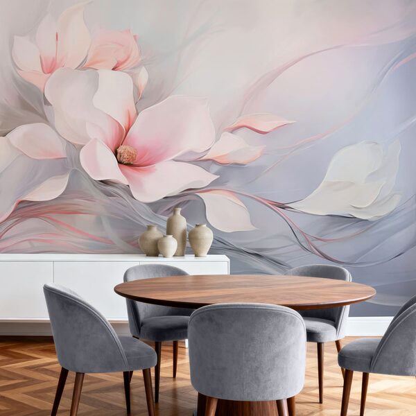 Painting of flowers and leaves