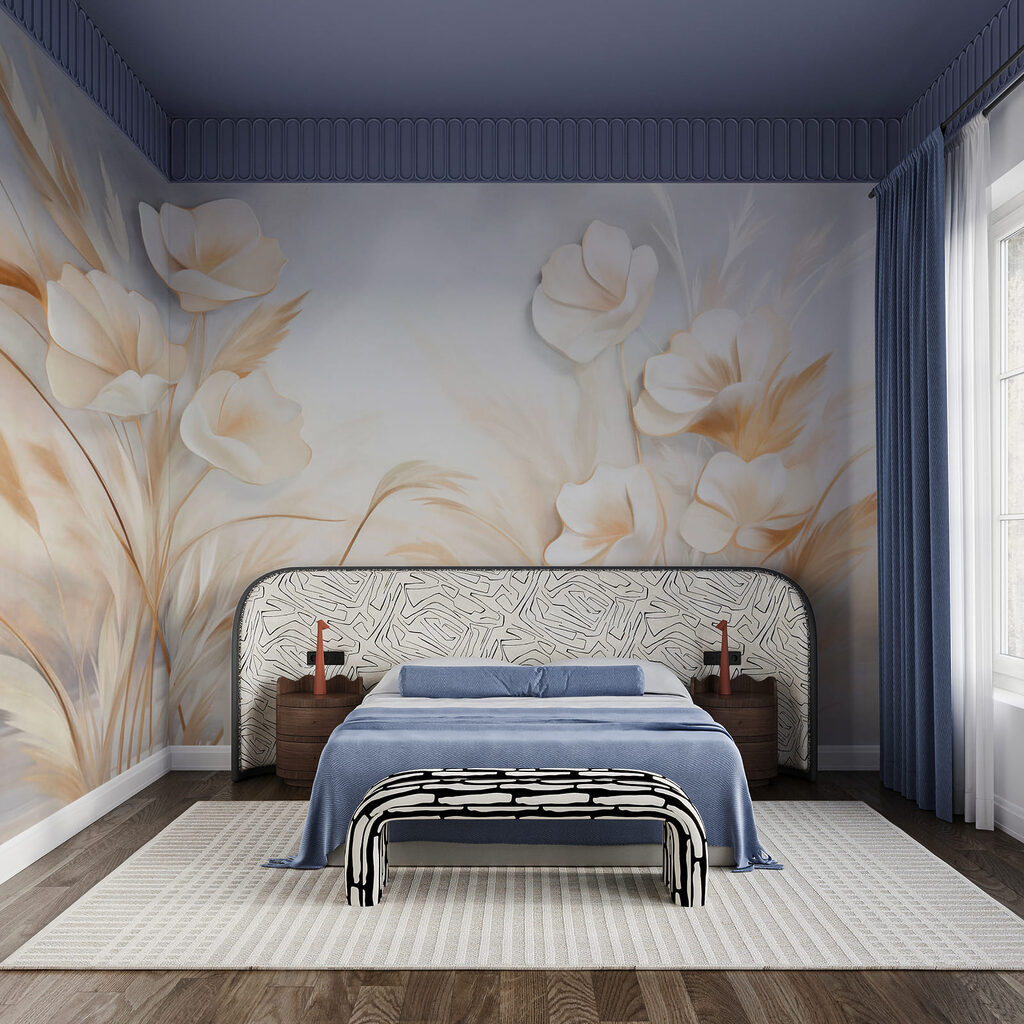 Painting of flowers and grass Painting of flowers and grass