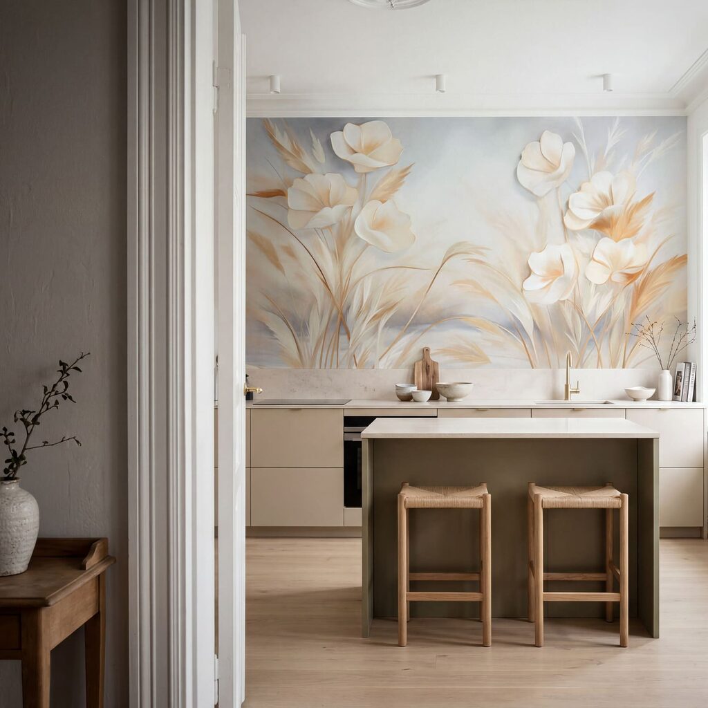 Painting of flowers and grass Painting of flowers and grass