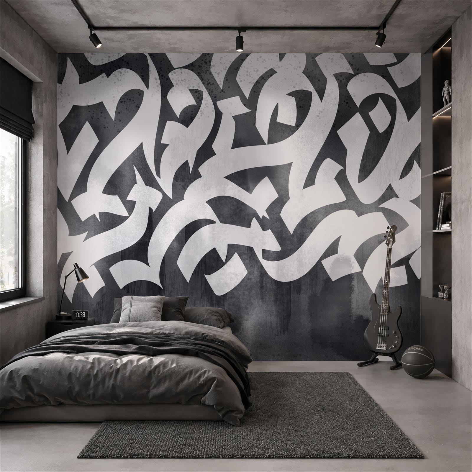 White and black graffiti White and black graffiti