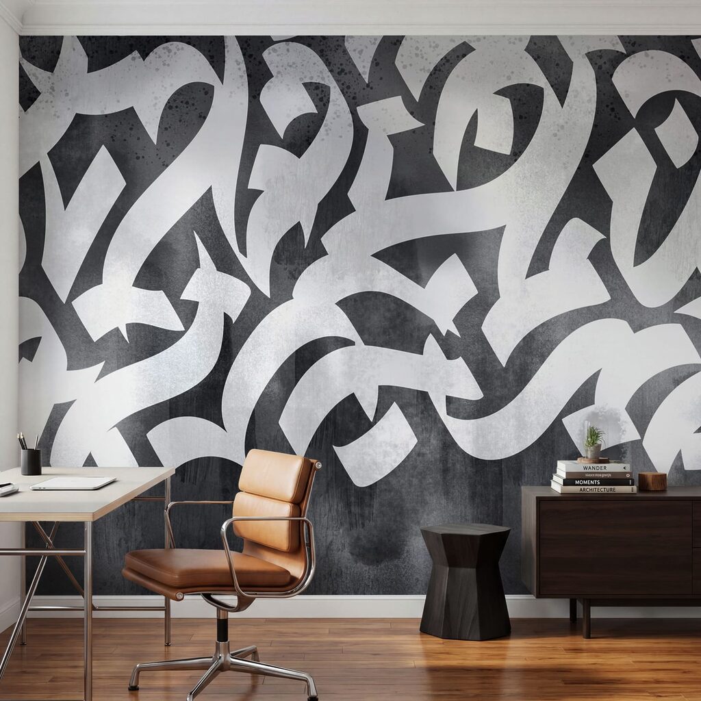 White and black graffiti White and black graffiti