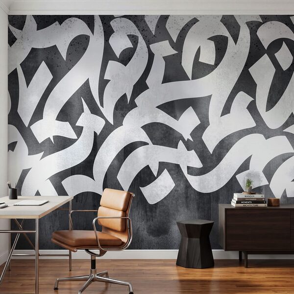 White and black graffiti White and black graffiti