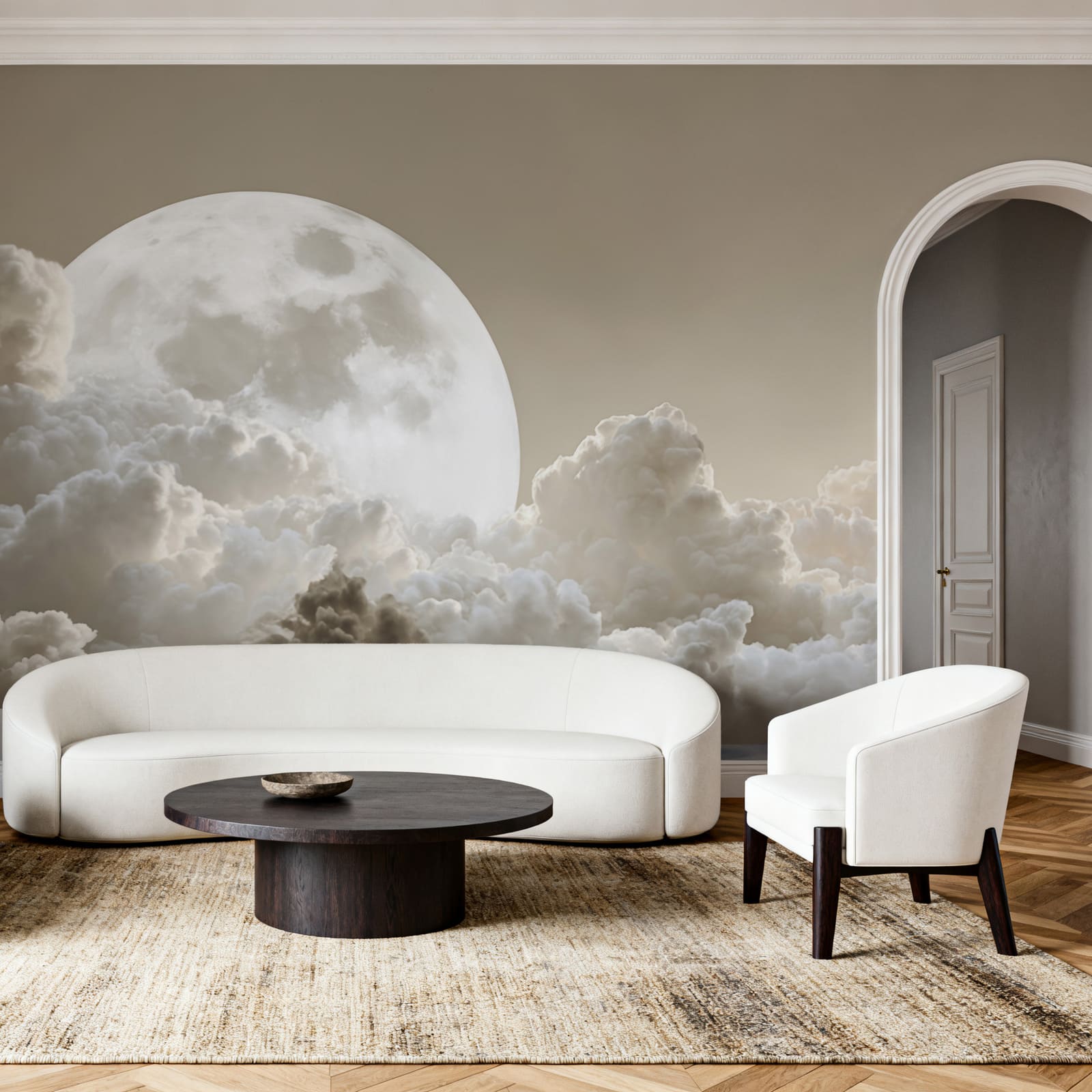 Full moon in the sky