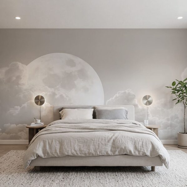 Full moon in the clouds