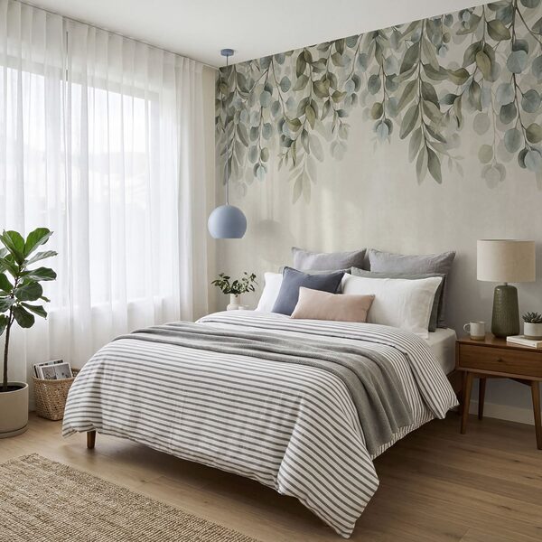 Gentle leaves framing a soft background Gentle leaves framing a soft background