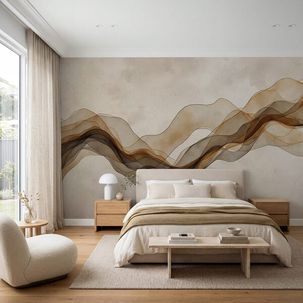 Brown and black wavy lines Brown and black wavy lines