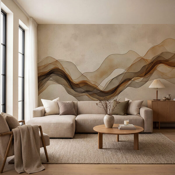 Brown and black wavy lines Brown and black wavy lines