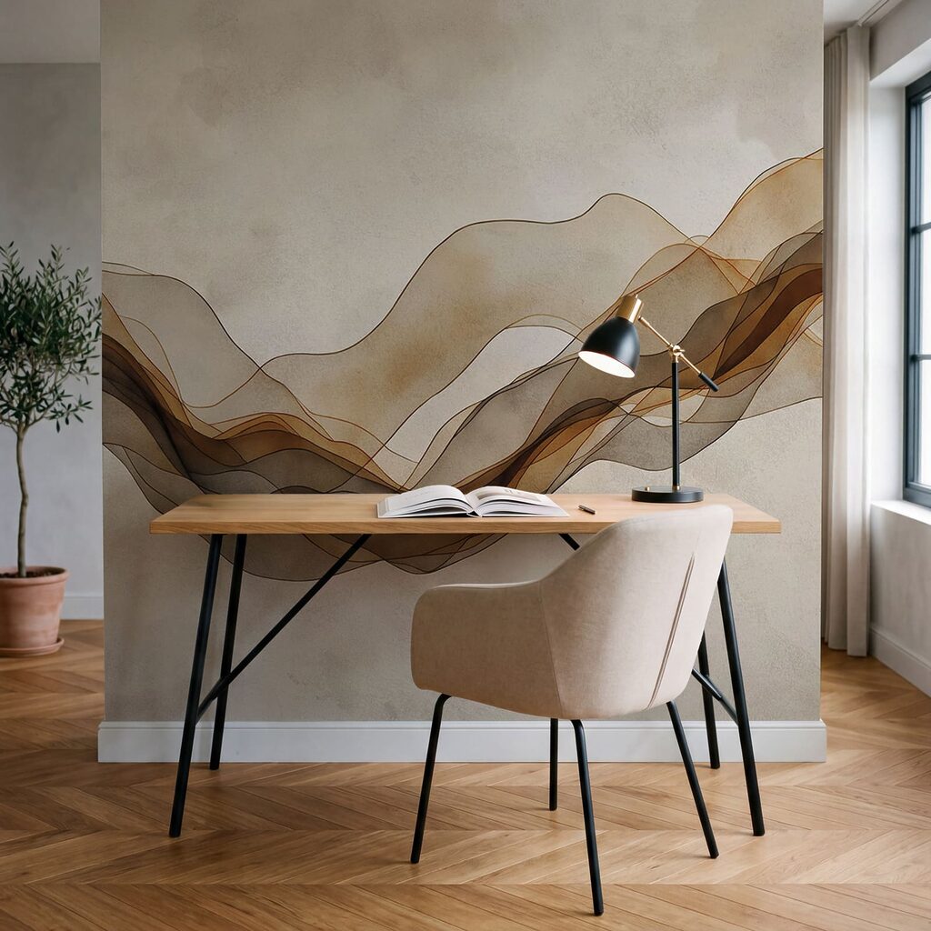 Brown and black wavy lines Brown and black wavy lines