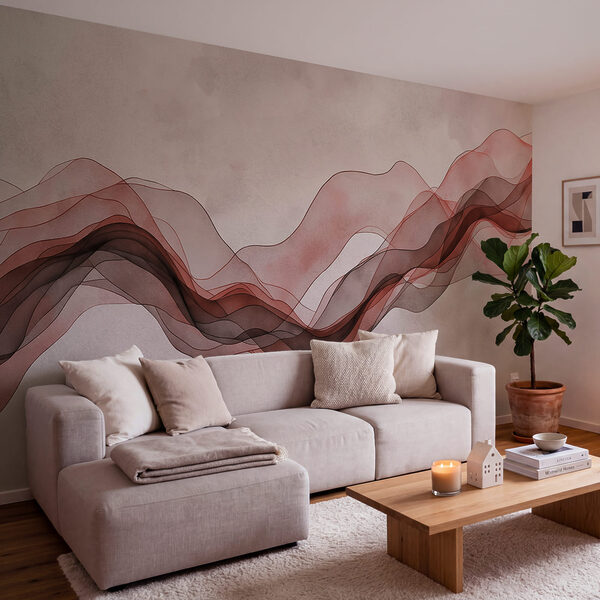 Red and black wavy lines