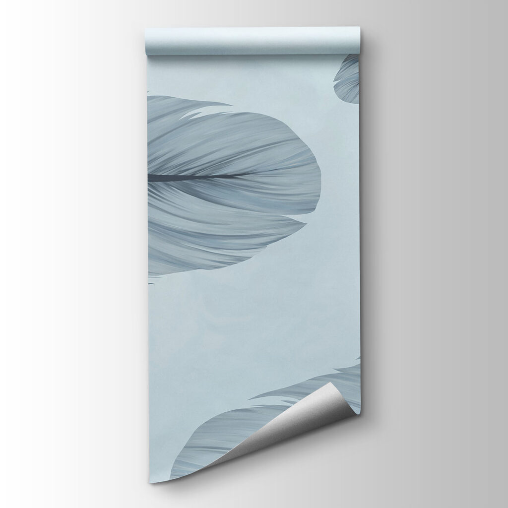 Group of feathers floating in the air