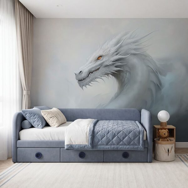 White dragon in the clouds White dragon in the clouds