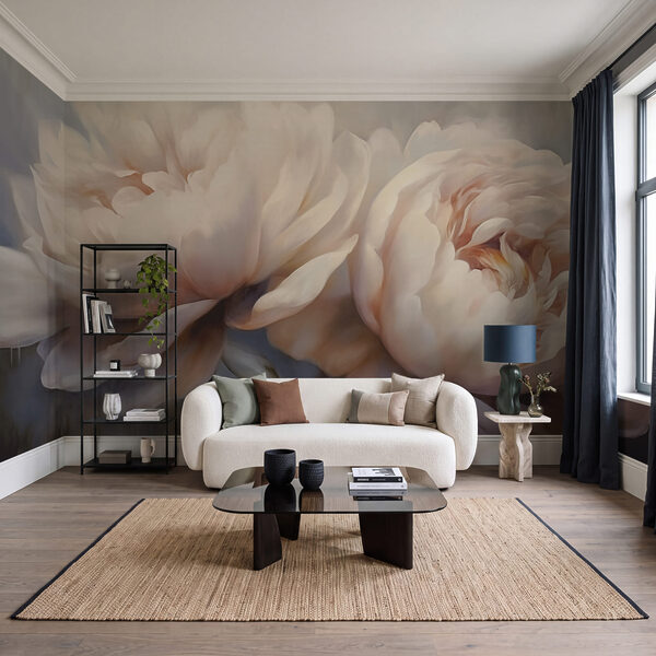 Soft blossoms in gentle hues Wall mural Soft blossoms in gentle hues