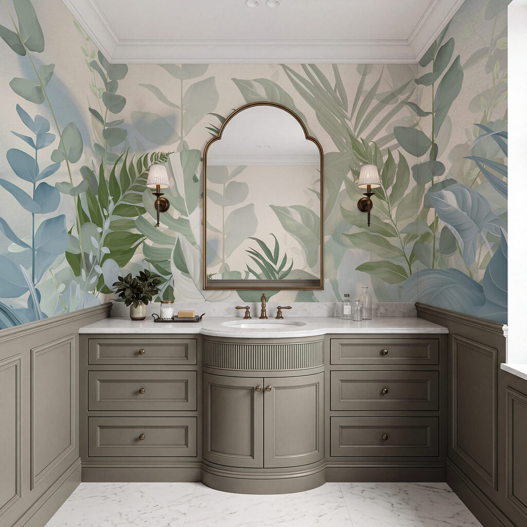 Soft leaves in tranquil tones