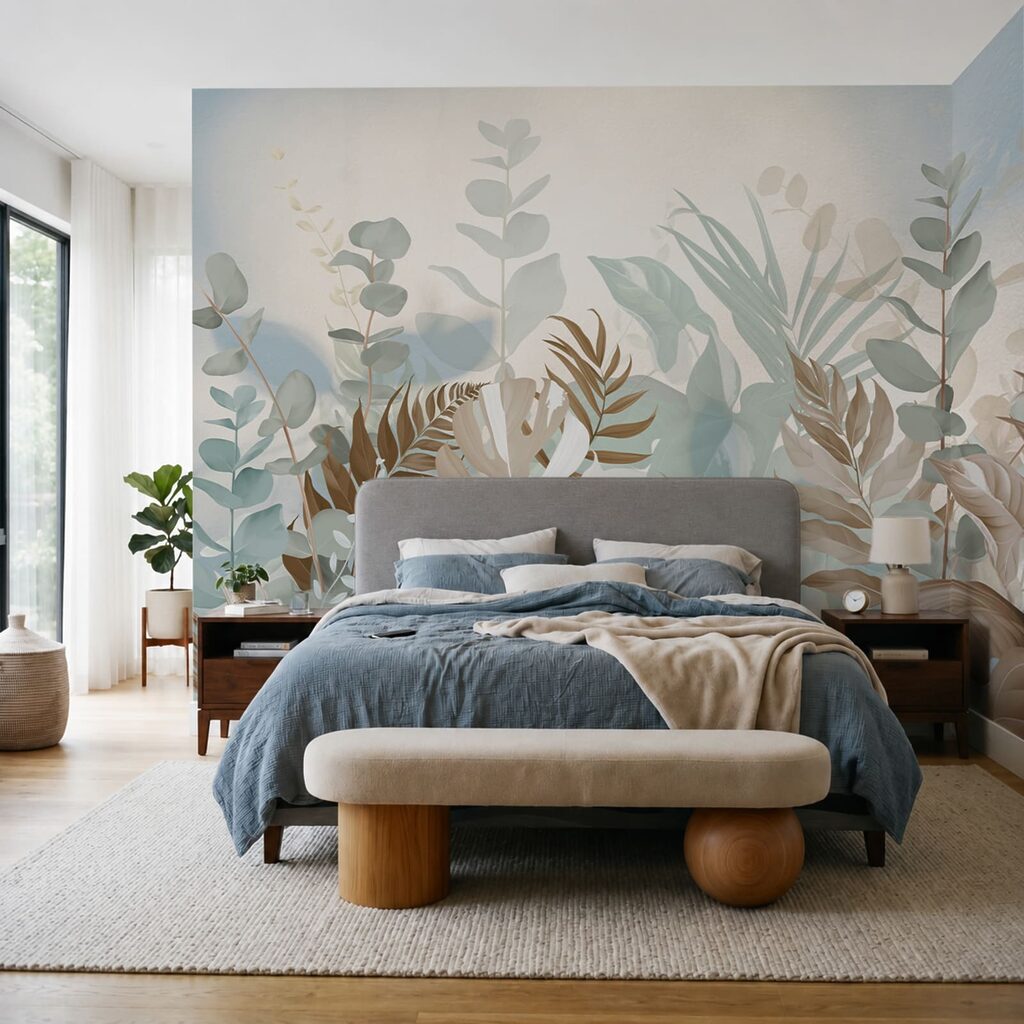 Lush greens in soft pastel hues