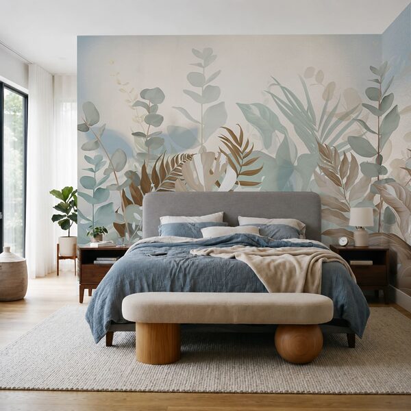 Lush greens in soft pastel hues