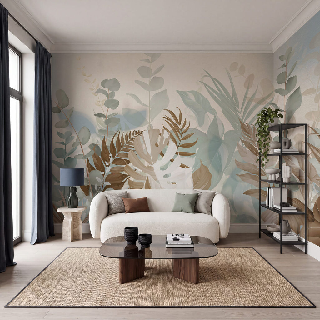 Lush greens in soft pastel hues