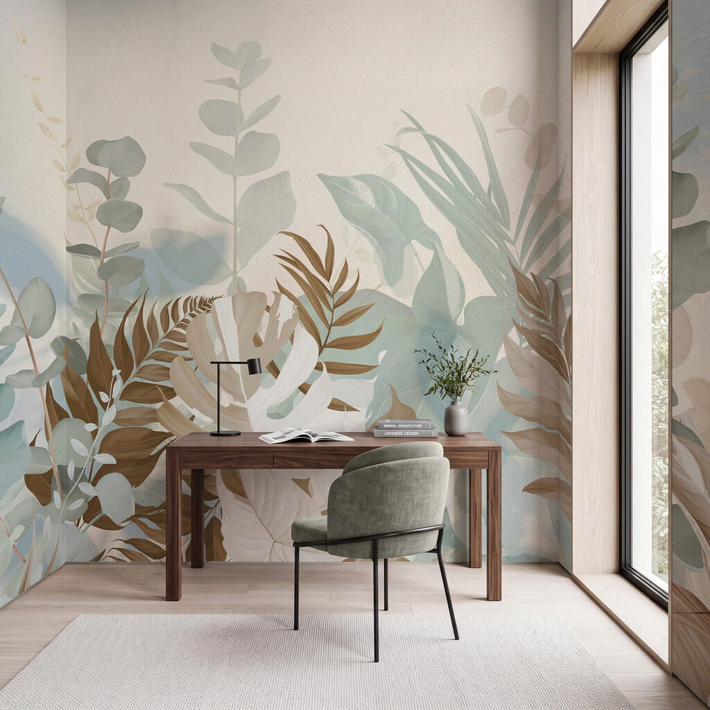 Lush greens in soft pastel hues
