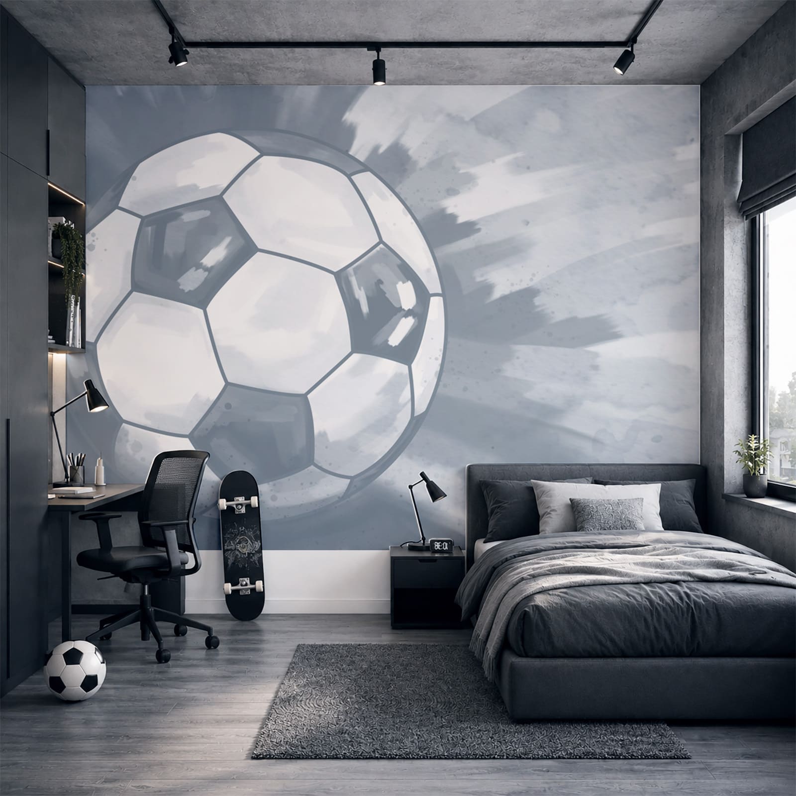 Football ball in the air