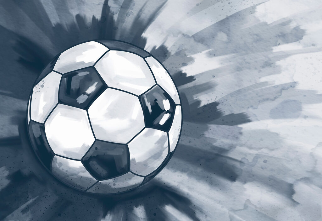 Football ball in the air