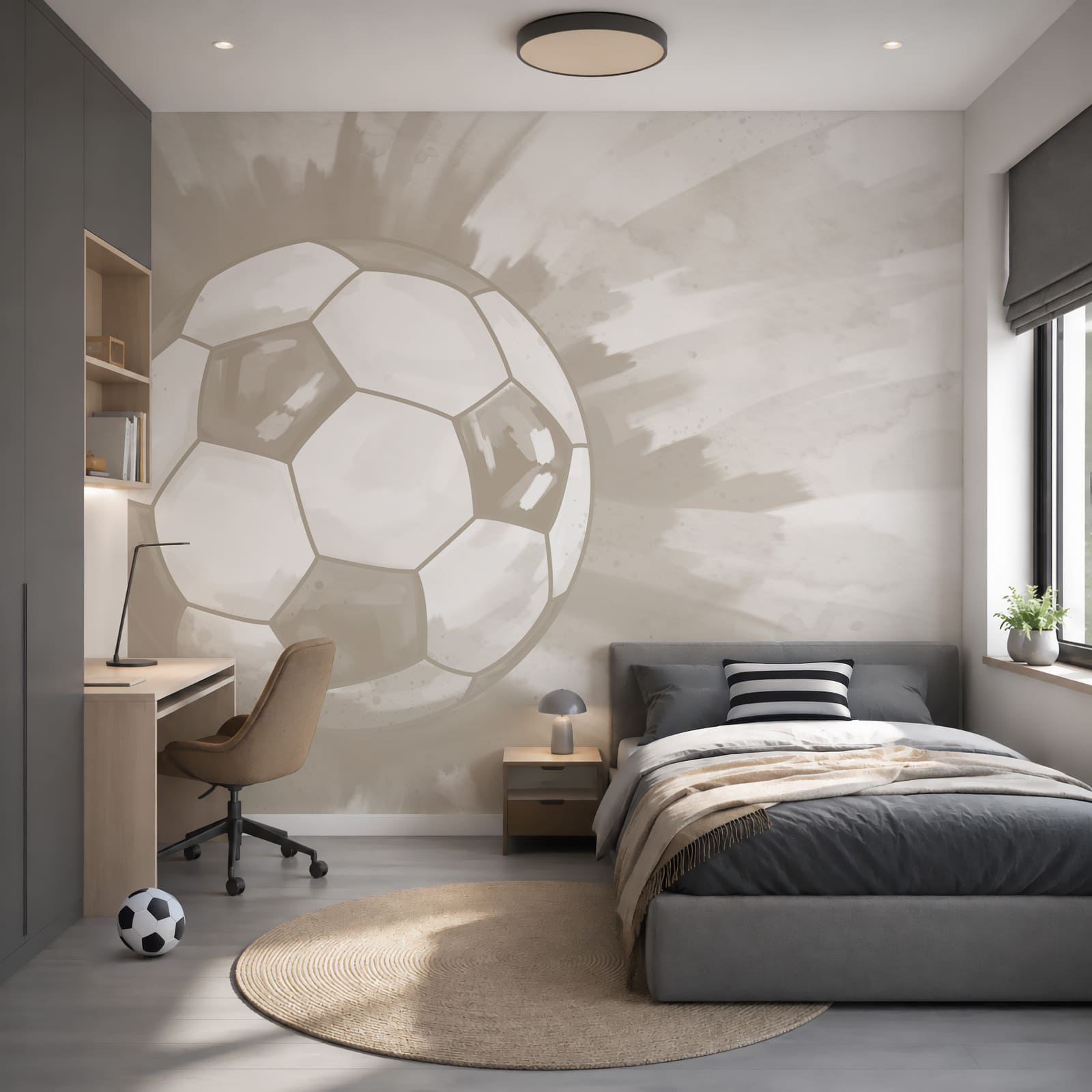 Football ball in the air