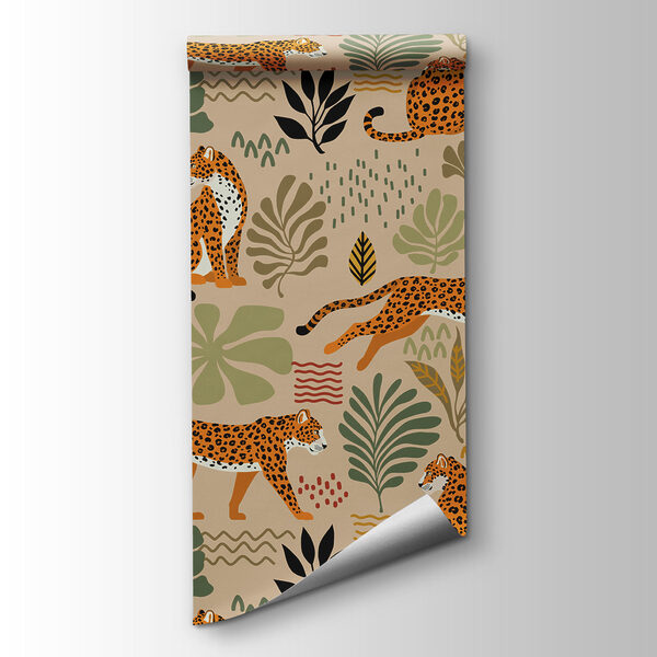 Pattern of cheetahs and plants