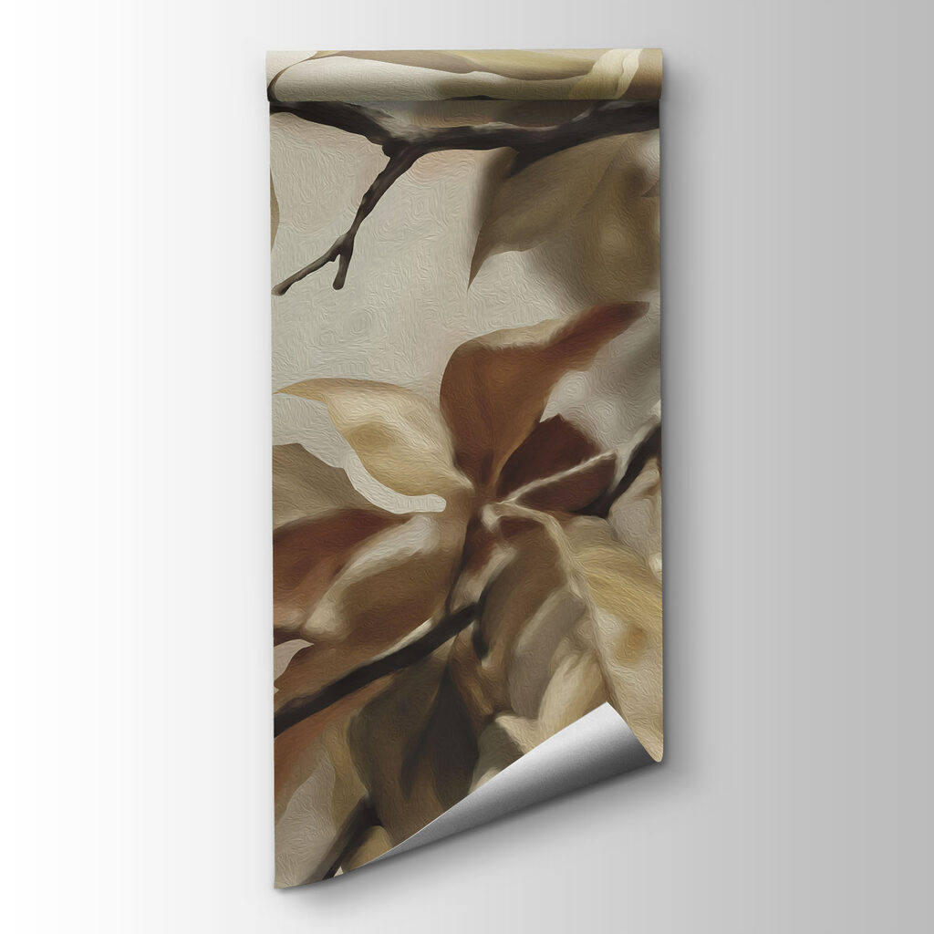 Tree branch with brown leaves