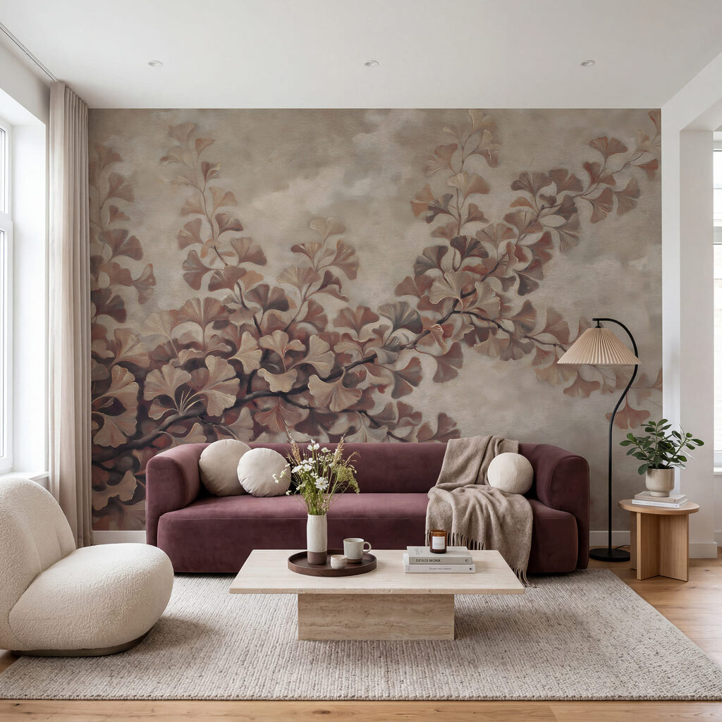 Wall mural Branch with leaves on it Wall mural Branch with leaves on it