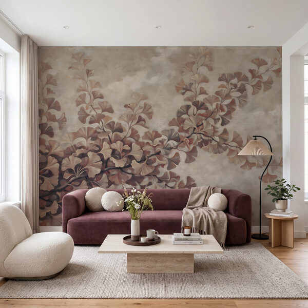 Wall mural Branch with leaves on it Wall mural Branch with leaves on it
