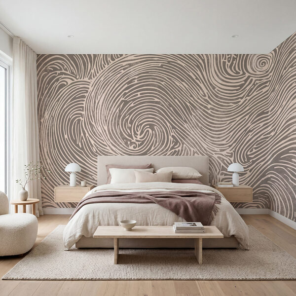Intricate swirls create flowing patterns
