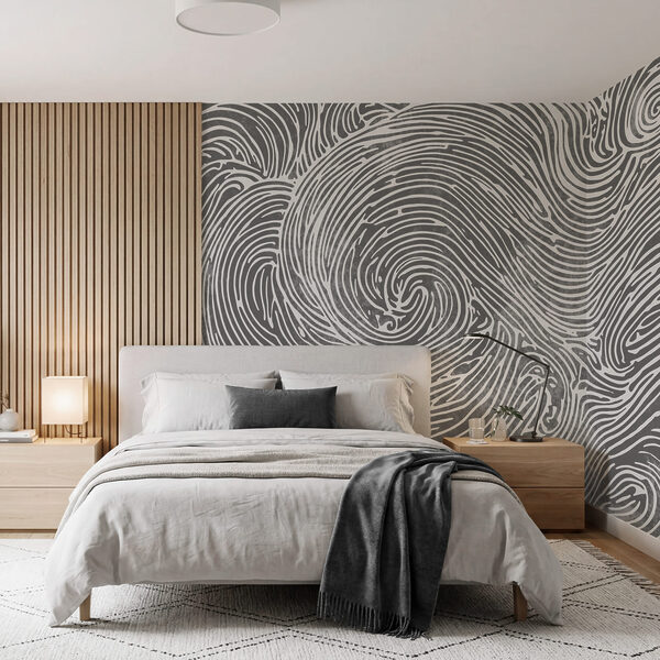 Grey and white swirl pattern Grey and white swirl pattern