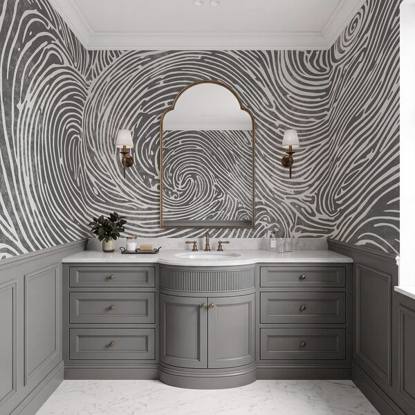 Grey and white swirl pattern Grey and white swirl pattern