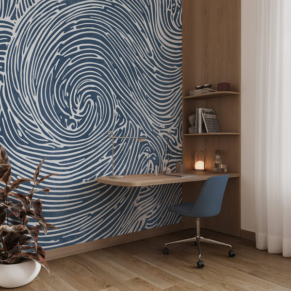 Blue and white swirl pattern Blue and white swirl pattern