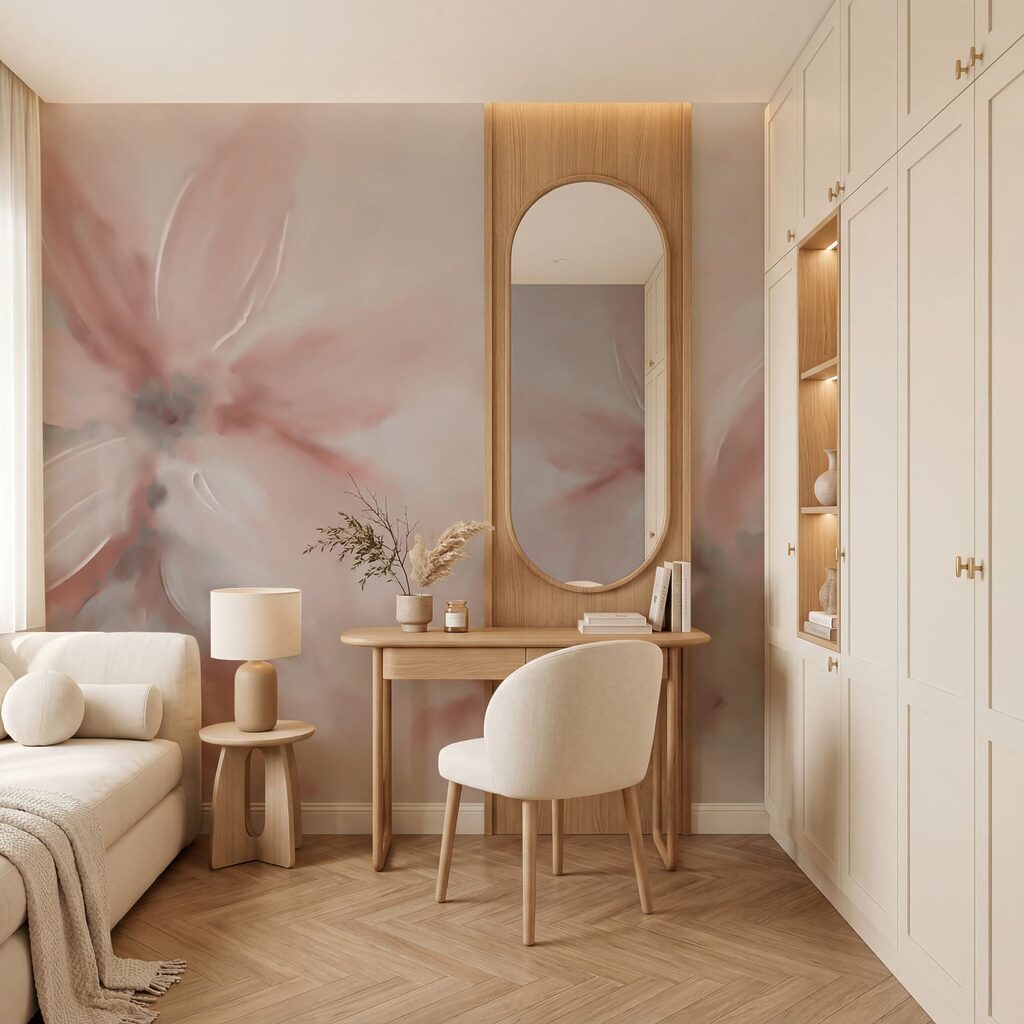 Soft petals in gentle pastels