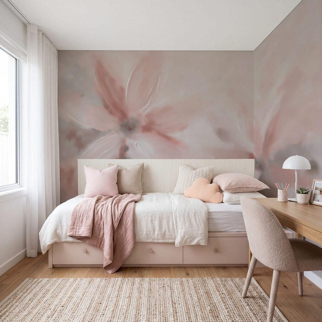 Soft petals in gentle pastels