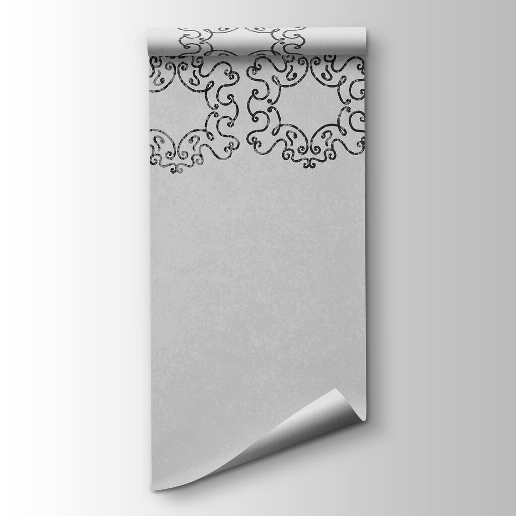 White background with black and white pattern