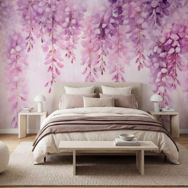 Soft lavender blossoms hanging gracefully Soft lavender blossoms hanging gracefully