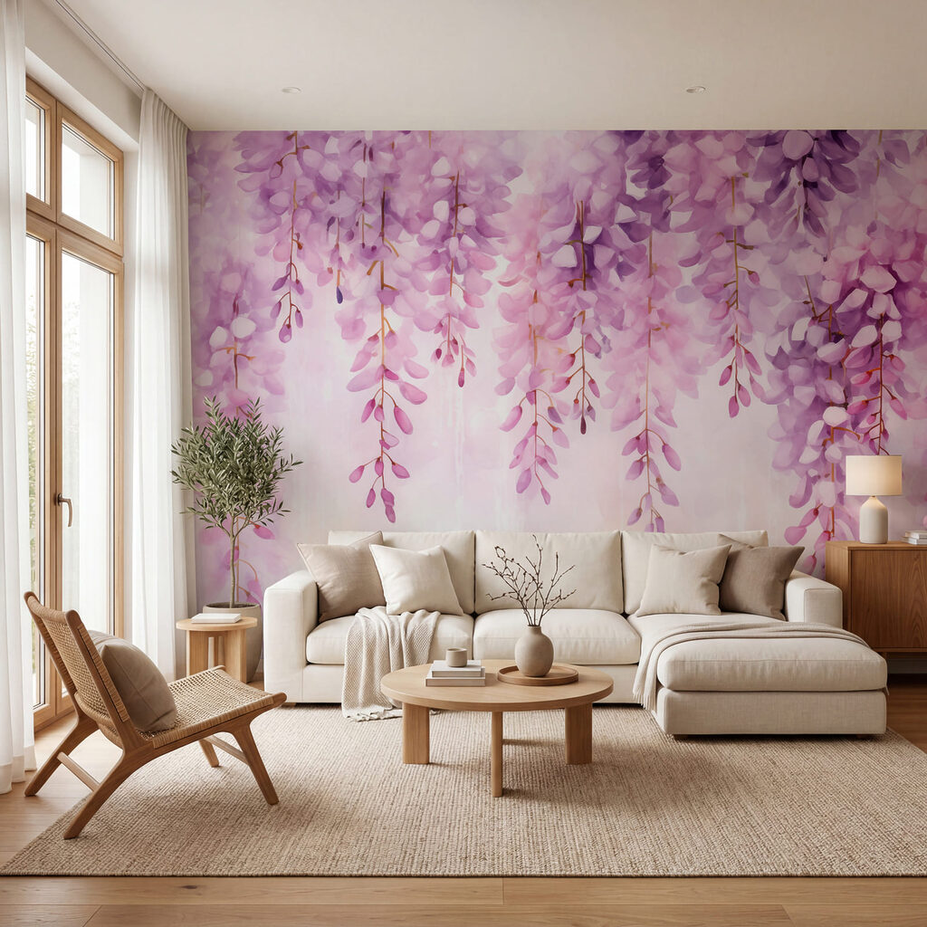 Soft lavender blossoms hanging gracefully Soft lavender blossoms hanging gracefully