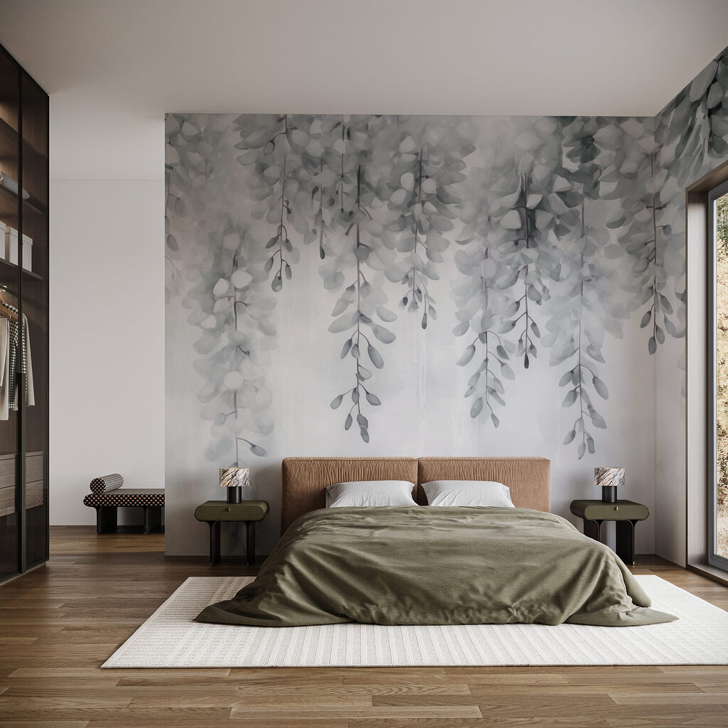 Calm leafy design for serene spaces