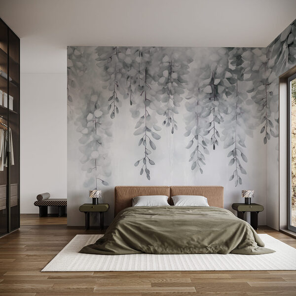 Calm leafy design for serene spaces