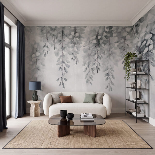 Calm leafy design for serene spaces