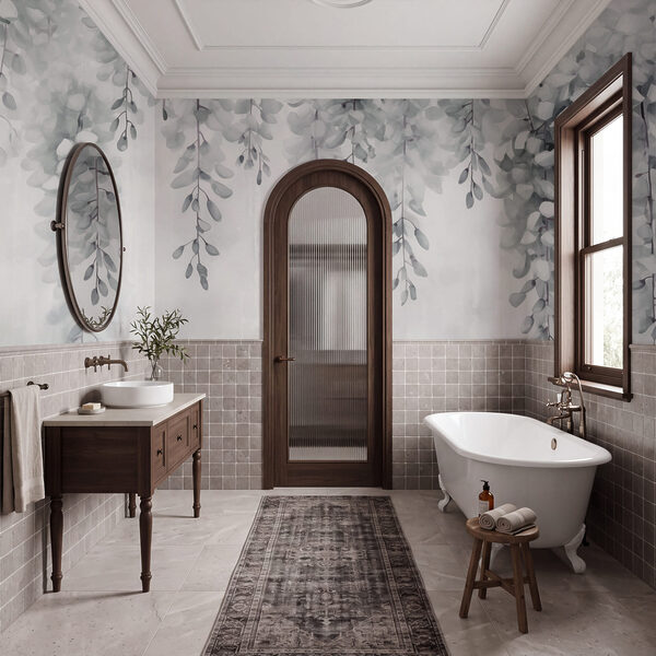Calm leafy design for serene spaces