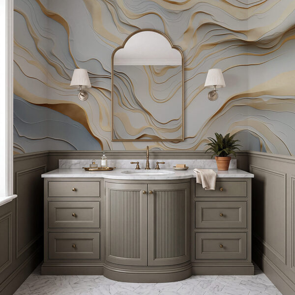 Abstract waves of light tones